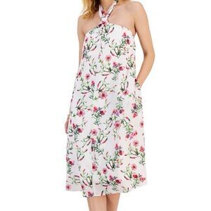 INC / Printed Halter Neck Midi Dress